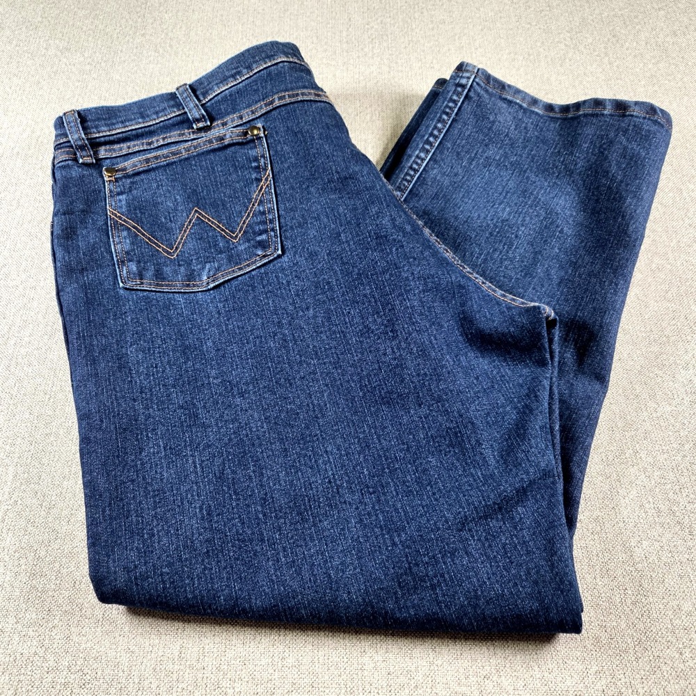 Wrangler Cowboy Cut Dark Wash Jeans Men's‎ 47 x 30 Regular Fit Western Rodeo